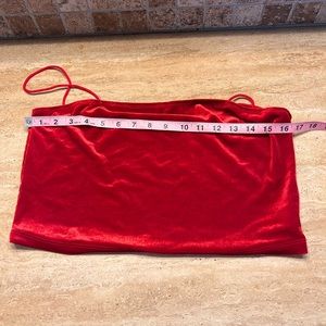 Red Velvet Shein Tank Top Spaghetti Strap Crop Top XL